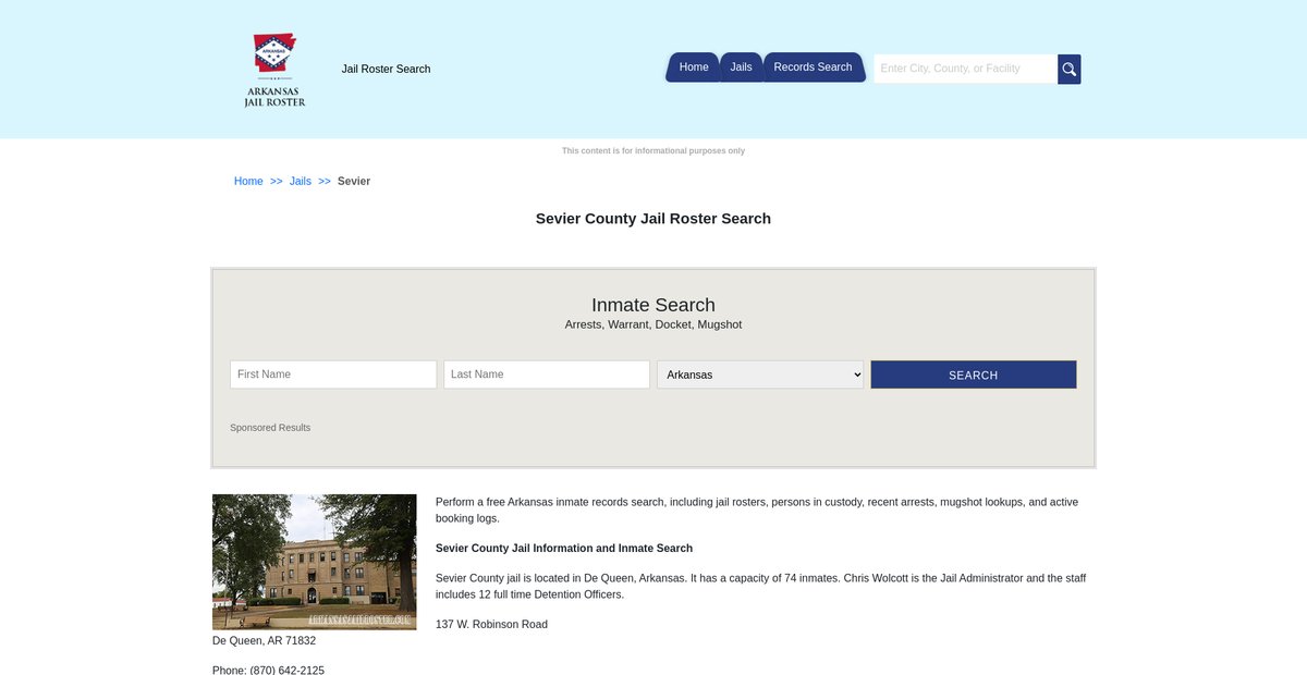 Preview of arkansasjailroster.com