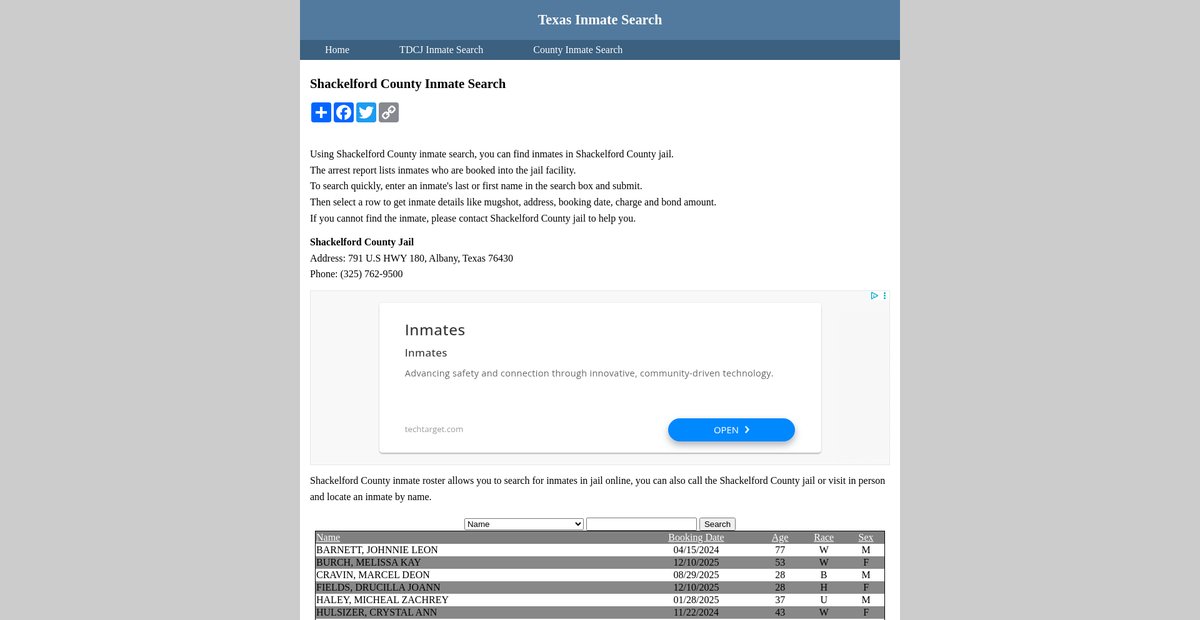 Preview of inmatesearchtexas.org