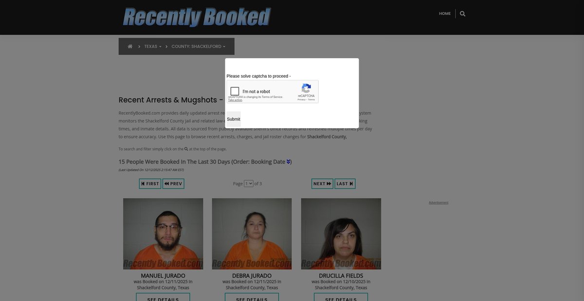 Preview of recentlybooked.com