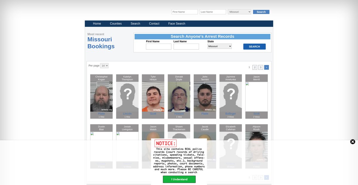 Preview of missouri.arrests.org