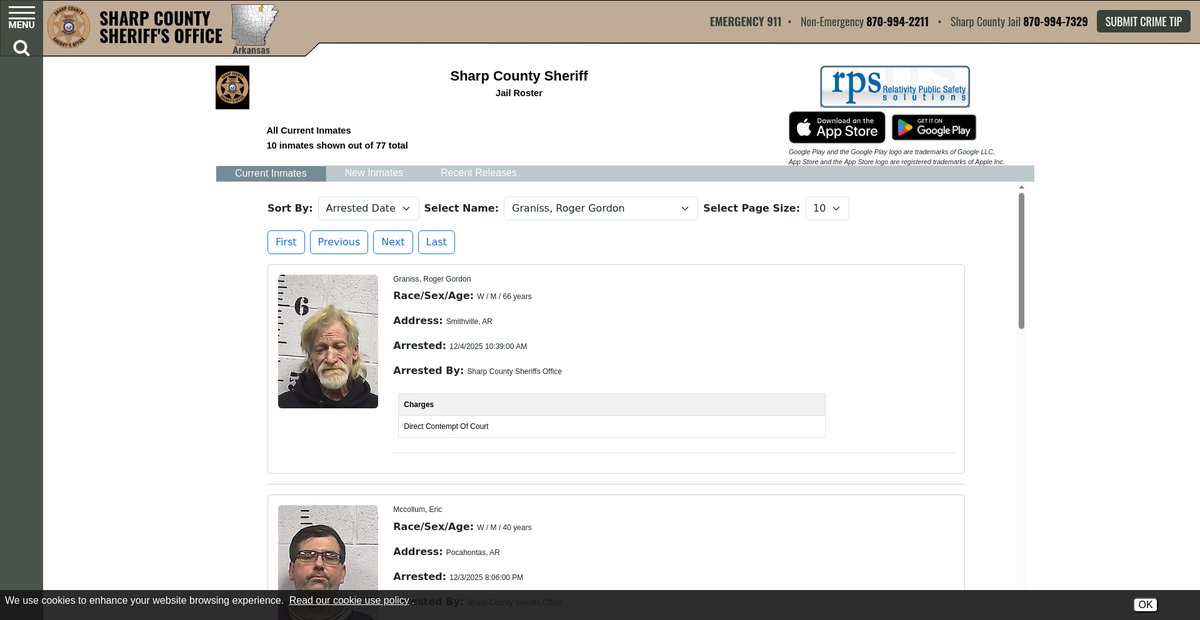 Preview of sharpcountysheriff.com