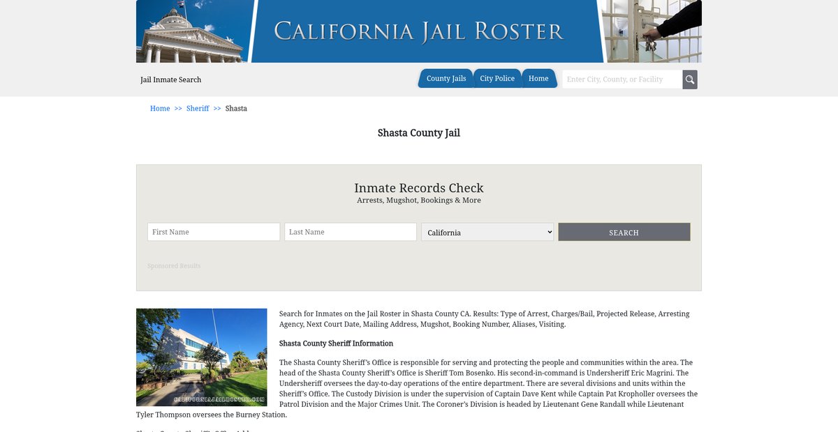 Preview of californiajailroster.com