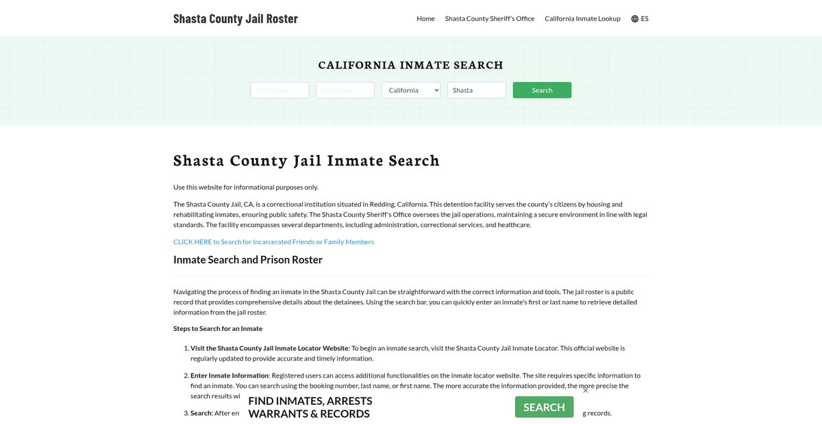 Preview of shastacountyjail.org