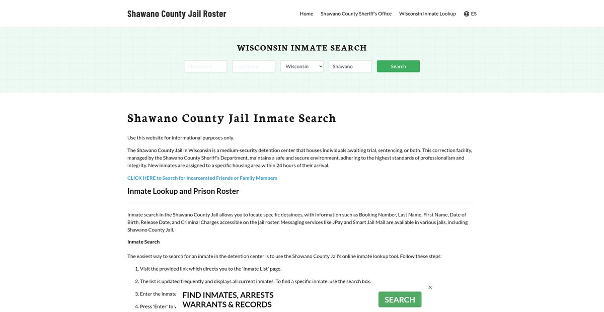 Preview of shawanocountyjail.org