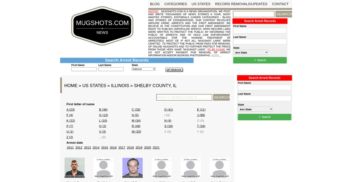 Preview of mugshots.com