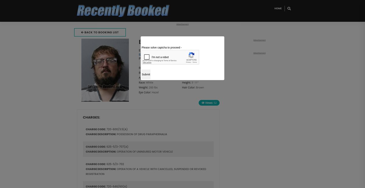 Preview of recentlybooked.com