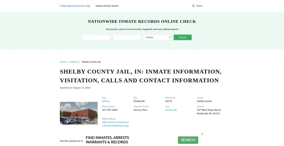 Preview of indianaprisonroster.org
