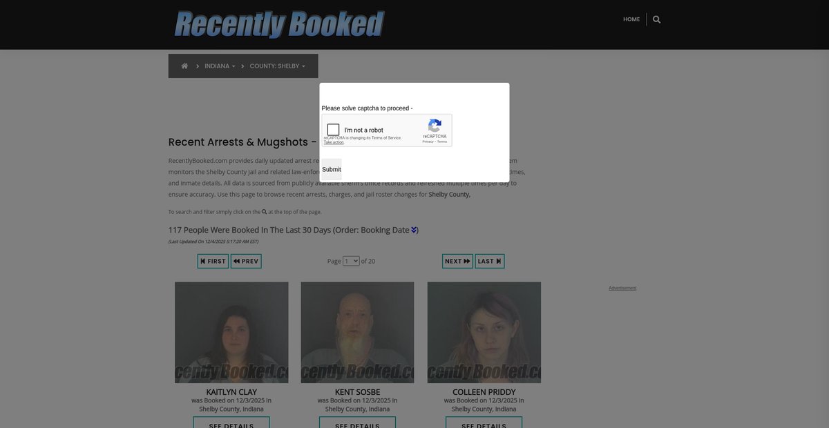 Preview of recentlybooked.com