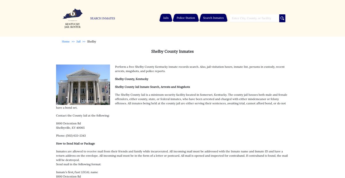 Preview of kentuckyjailroster.com