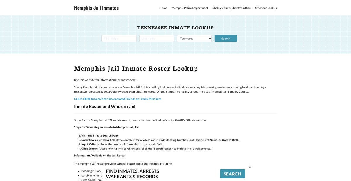 Preview of memphisjail.org