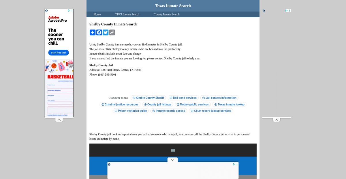 Preview of inmatesearchtexas.org