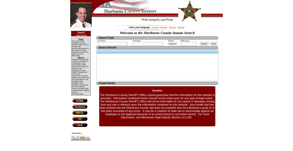 Preview of inmatelocatorext.co.sherburne.mn.us
