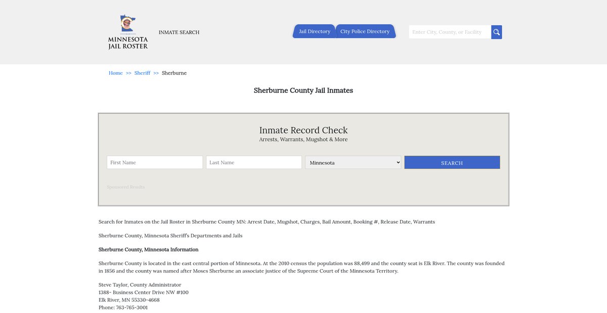 Preview of minnesotajailroster.com