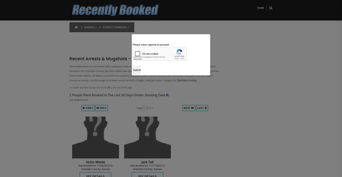 Preview of recentlybooked.com