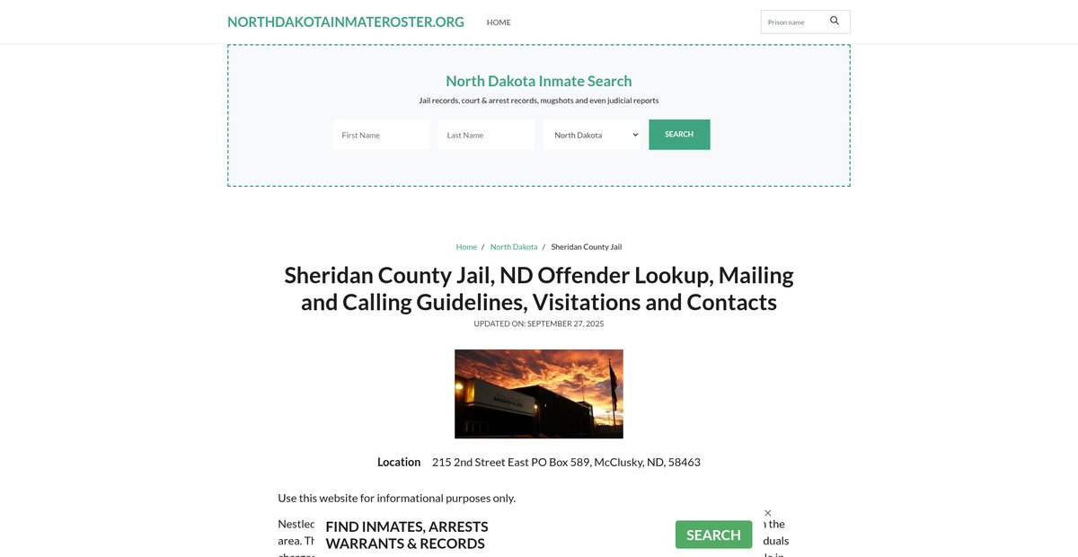 Preview of northdakotainmateroster.org