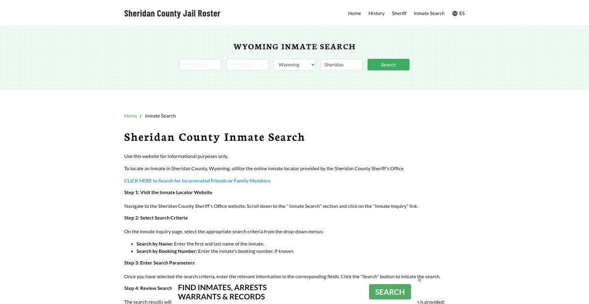 Preview of sheridancountyjail.org