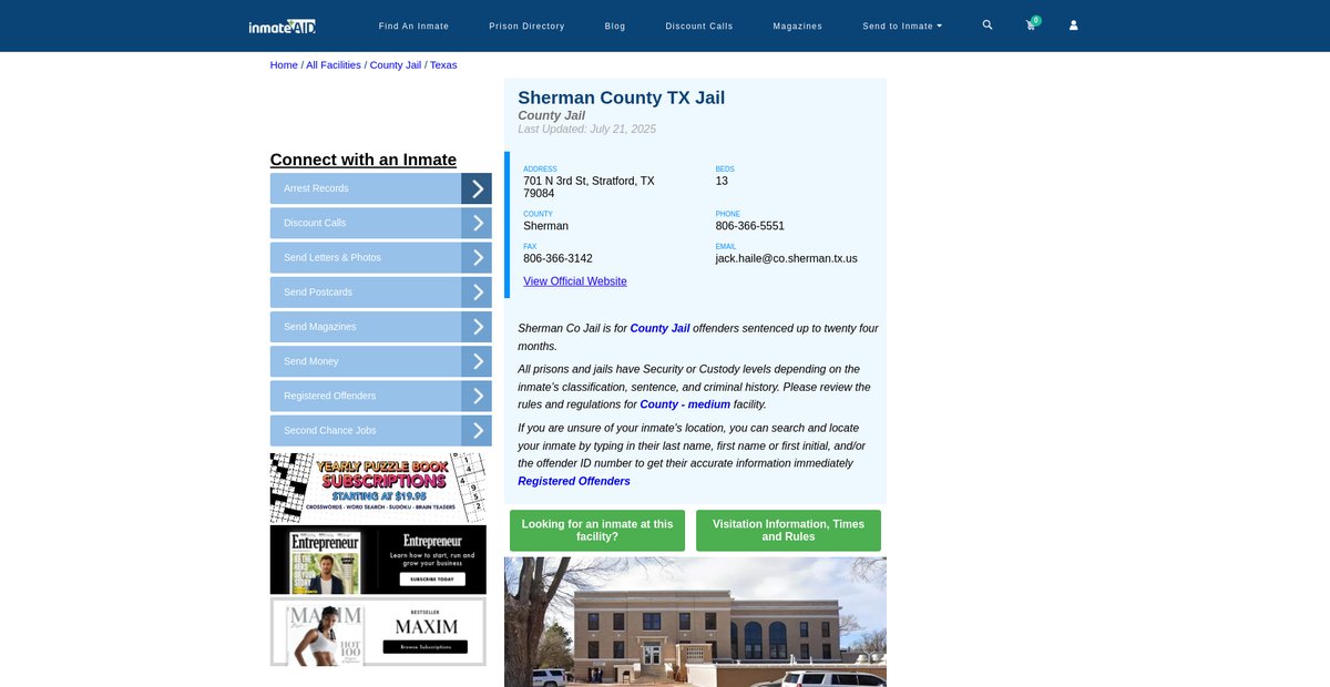 Preview of inmateaid.com
