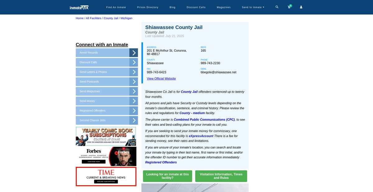 Preview of inmateaid.com