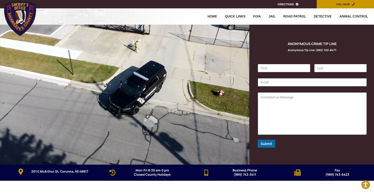 Preview of sheriff.shiawassee.net