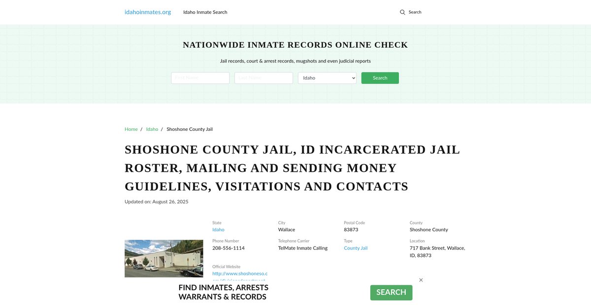 Preview of idahoinmates.org