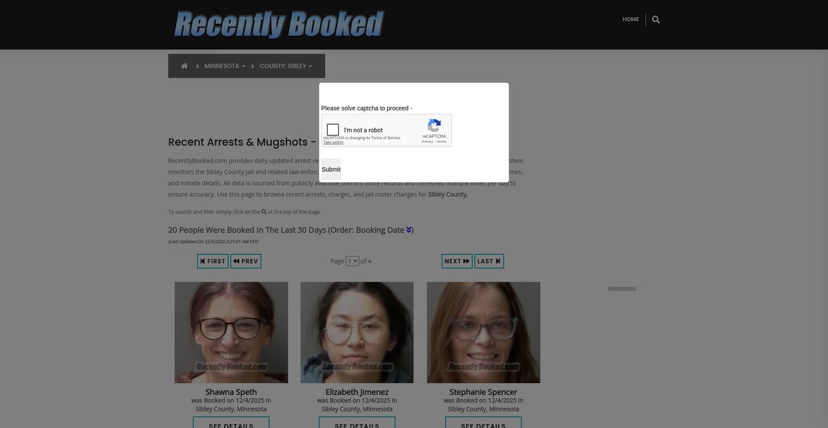 Preview of recentlybooked.com