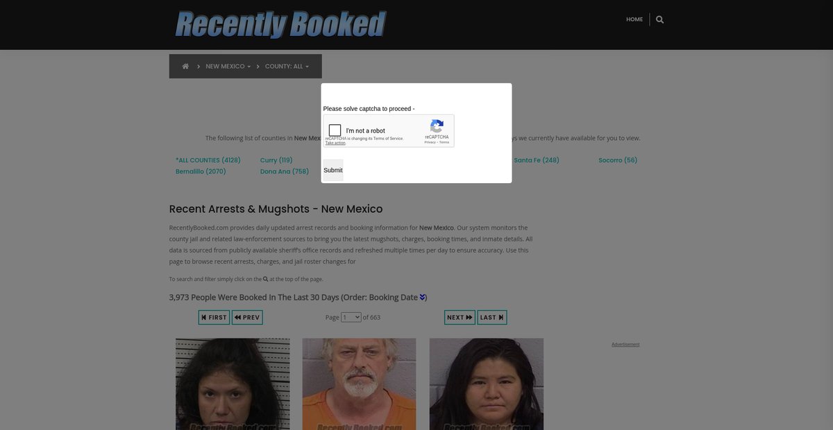 Preview of recentlybooked.com