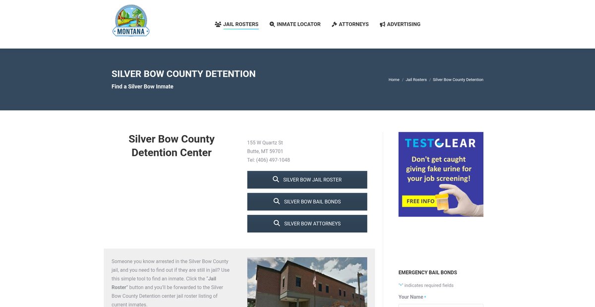 Preview of montanajailroster.com