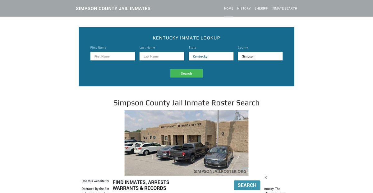 Preview of simpsonjailroster.org