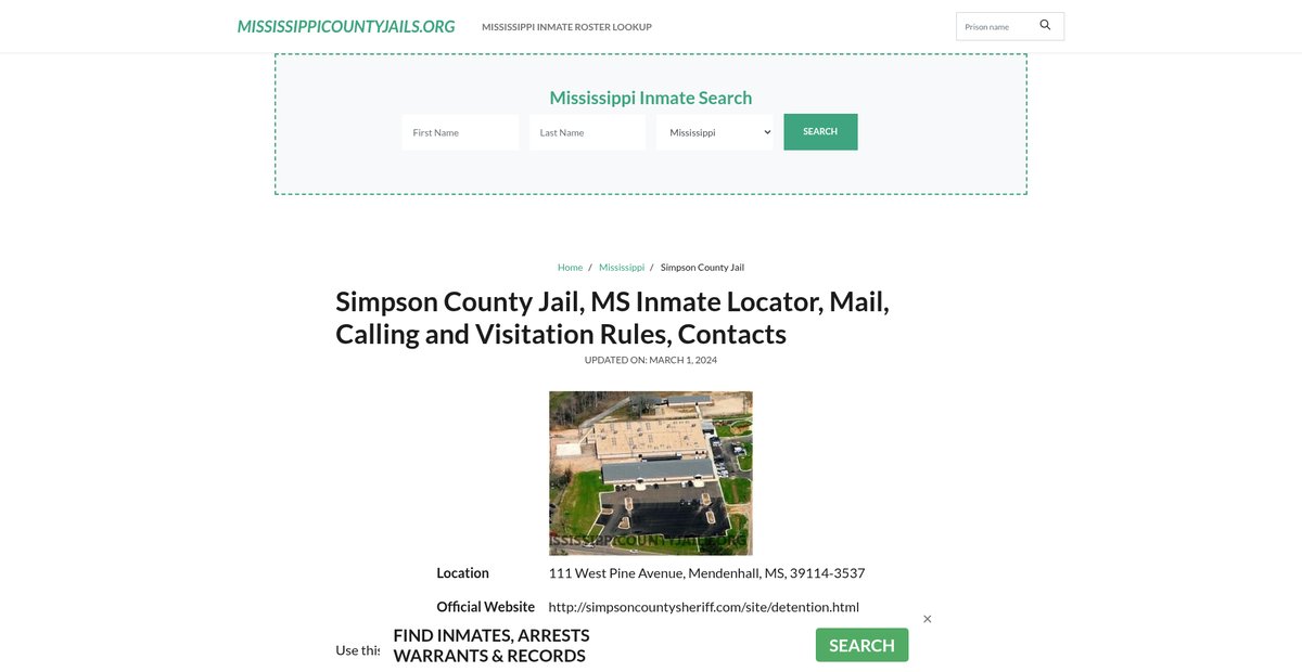 Preview of mississippicountyjails.org