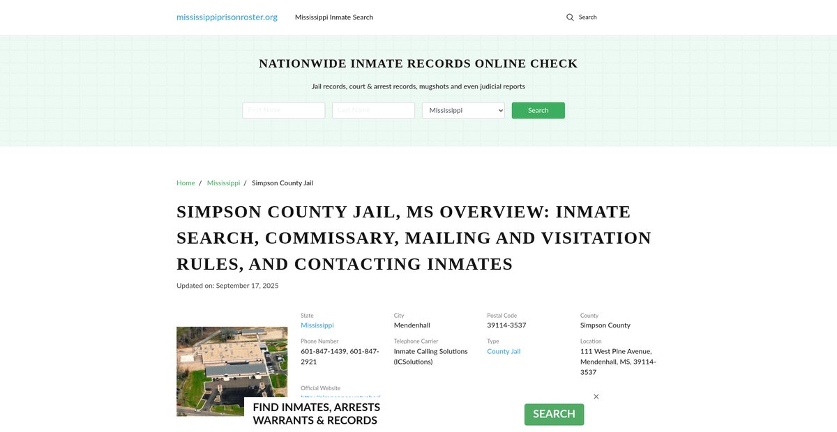 Preview of mississippiprisonroster.org