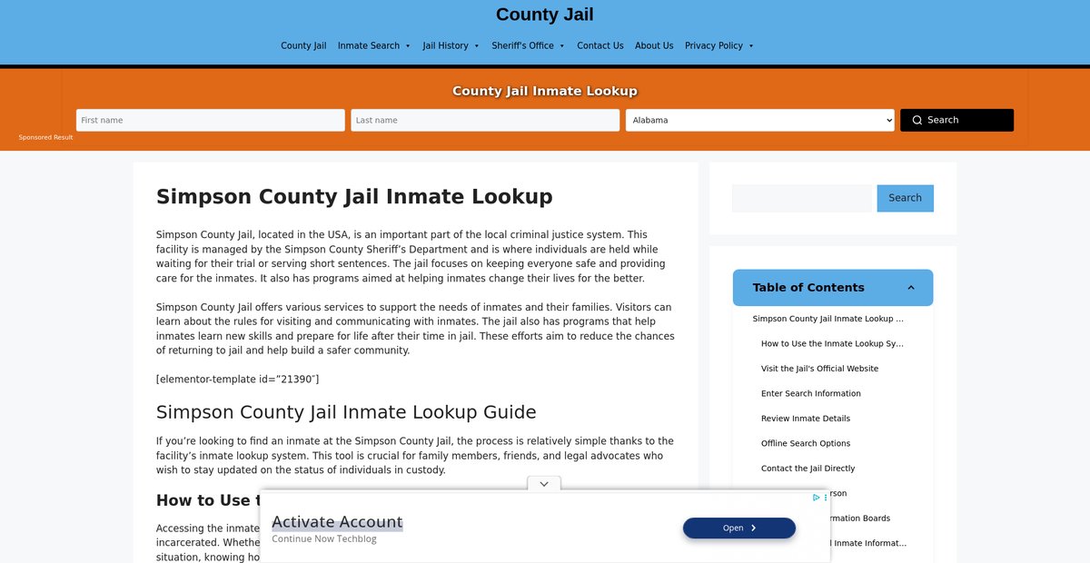 Preview of simpson.countyjail.org