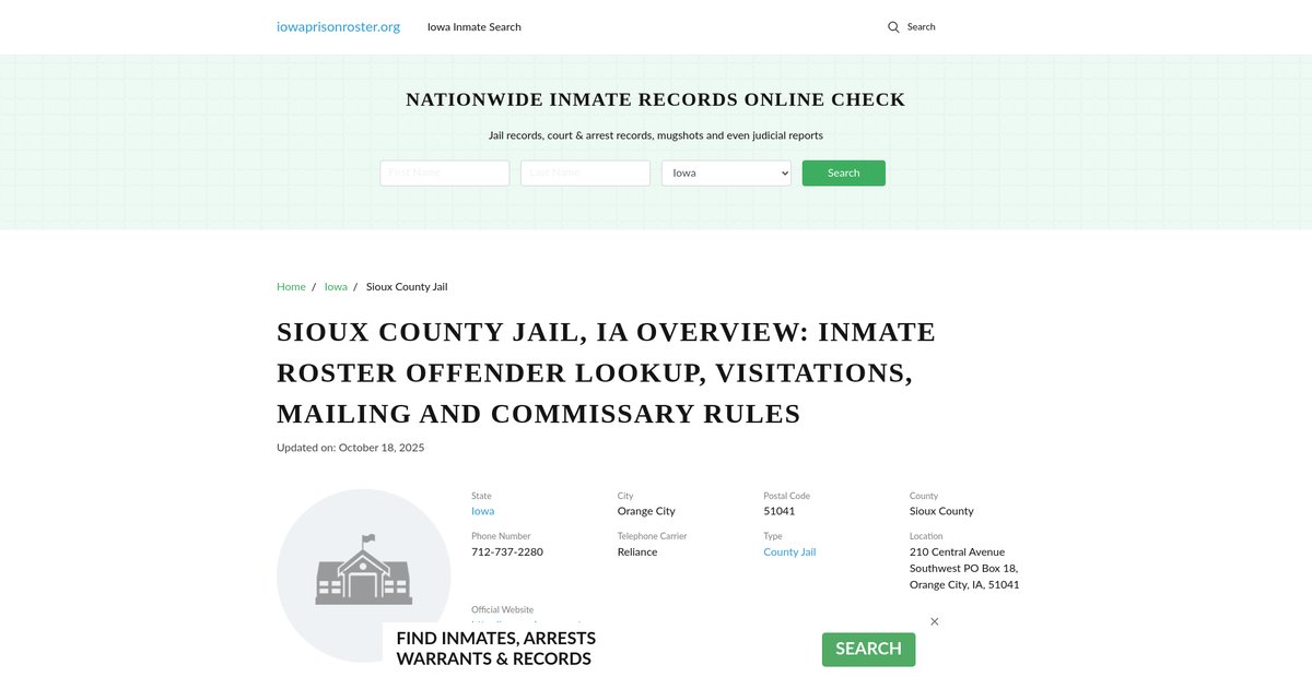 Preview of iowaprisonroster.org