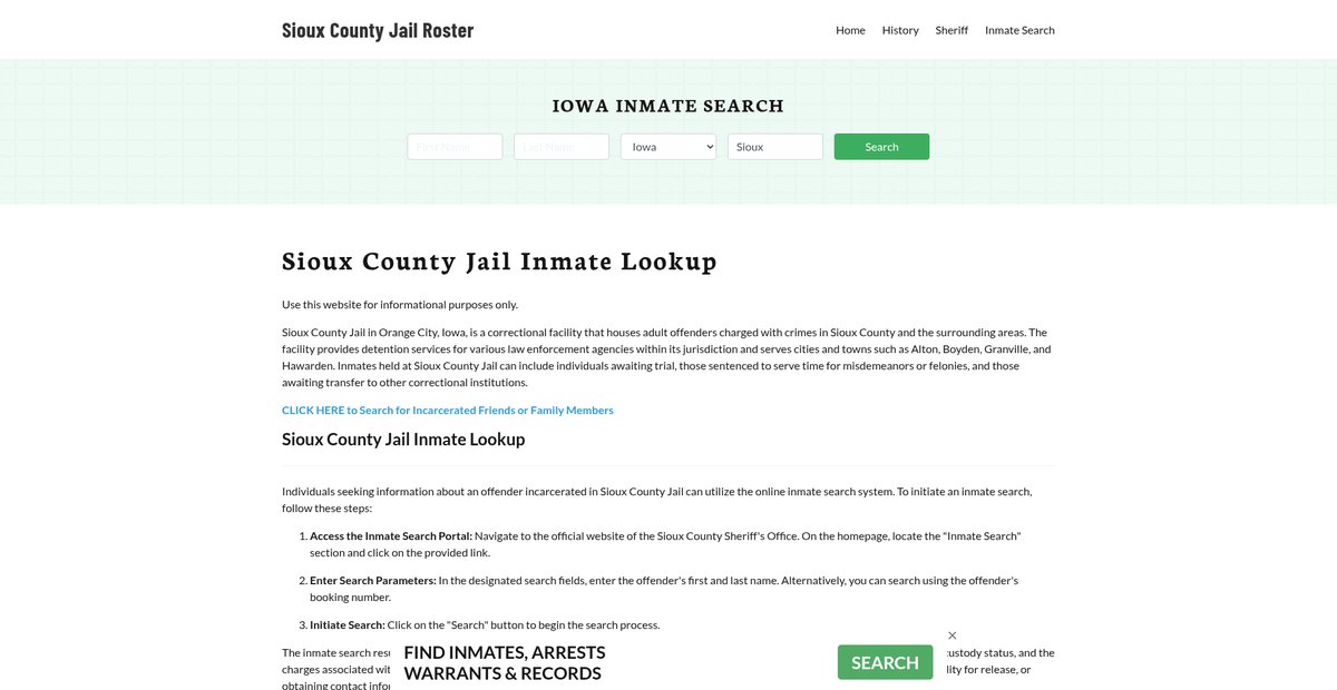 Preview of siouxcountyjail.org