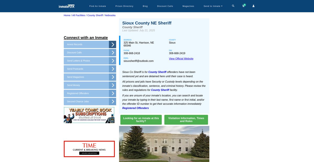 Preview of inmateaid.com