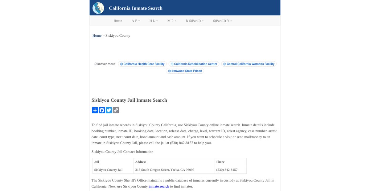 Preview of inmatesearchca.org