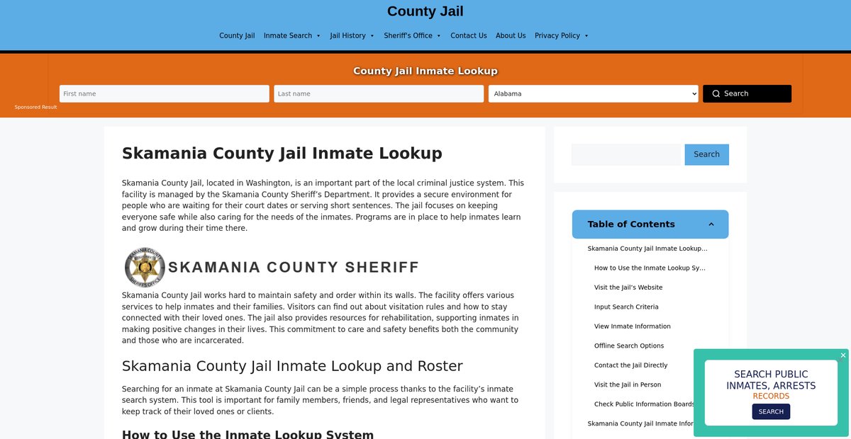 Preview of skamania.countyjail.org