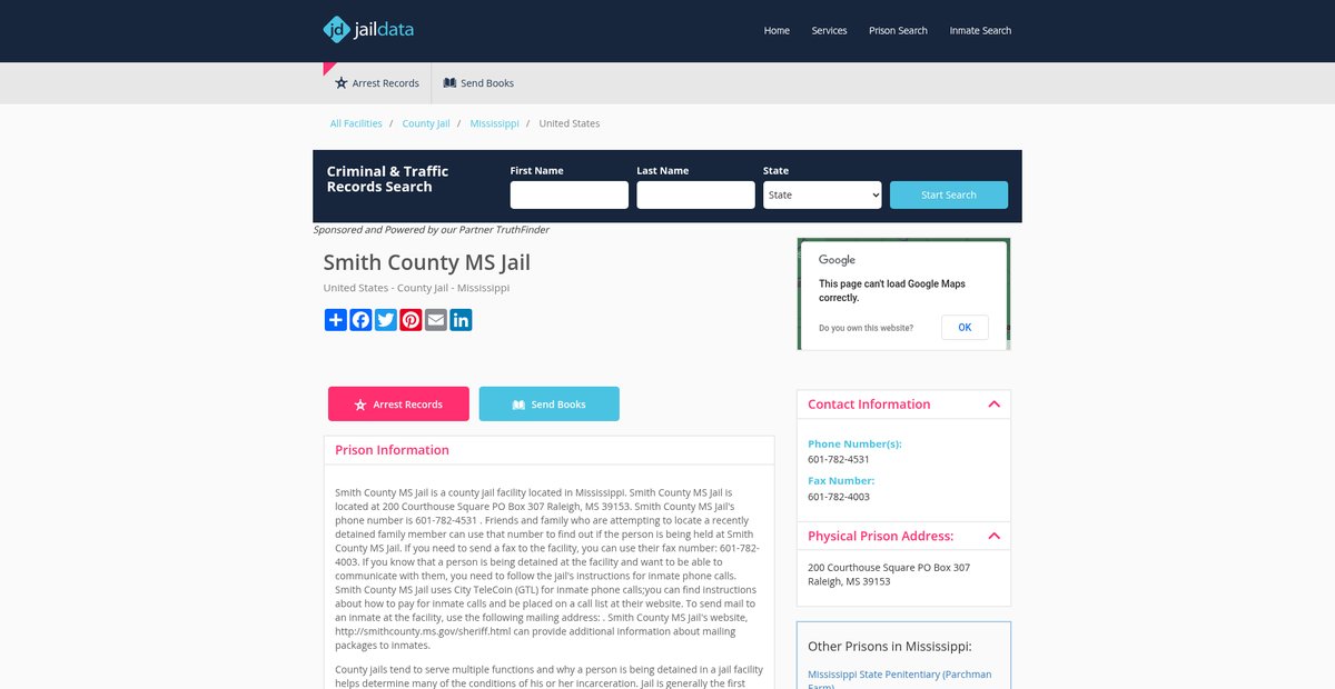 Preview of jaildata.com