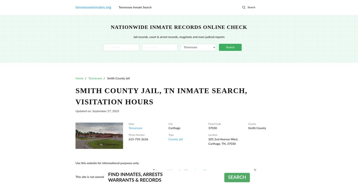 Preview of tennesseeinmates.org