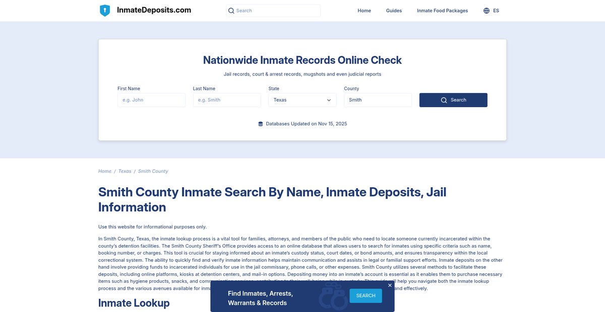 Preview of inmatedeposits.com