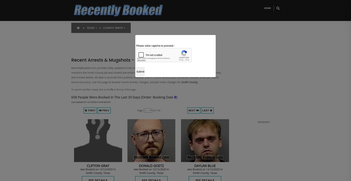 Preview of recentlybooked.com