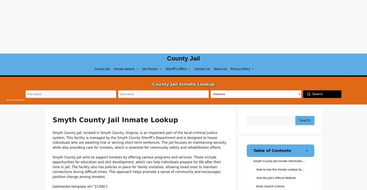 Preview of smyth.countyjail.org