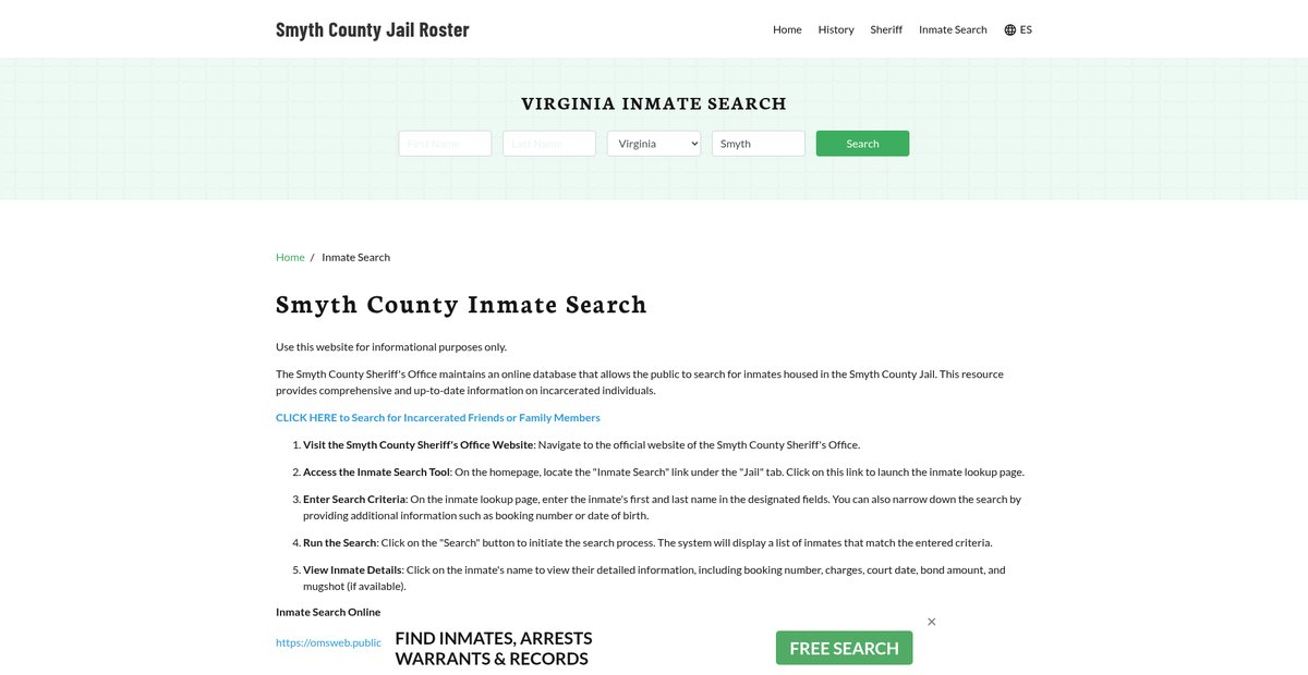Preview of smythcountyjail.org