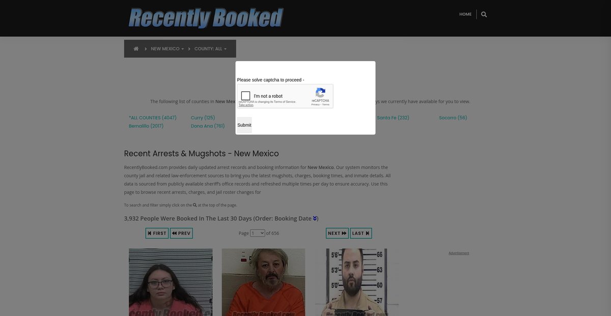 Preview of recentlybooked.com