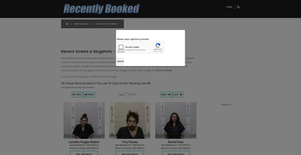Preview of recentlybooked.com