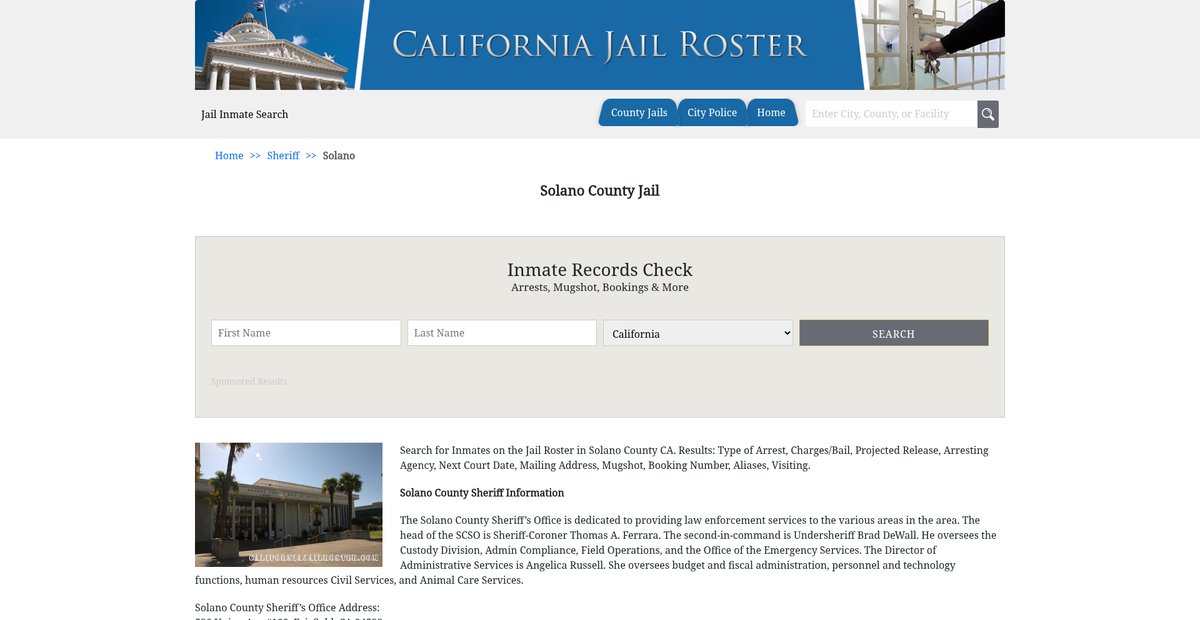 Preview of californiajailroster.com