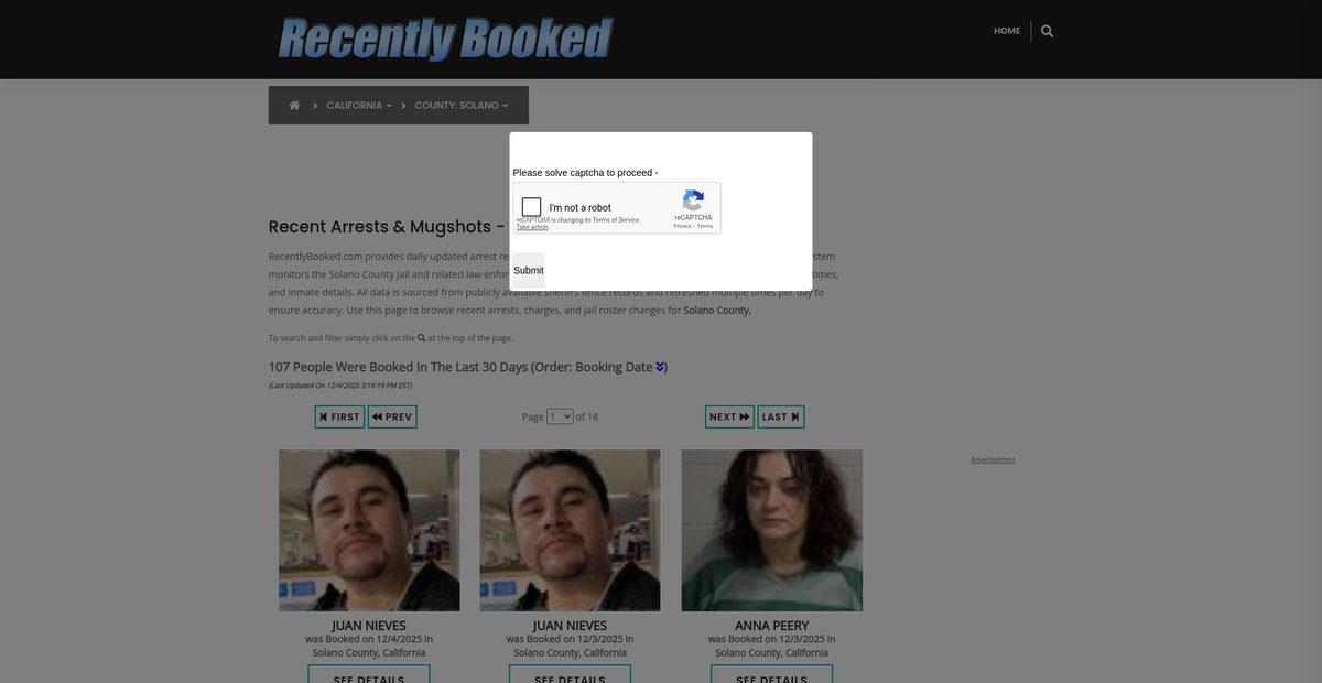 Preview of recentlybooked.com