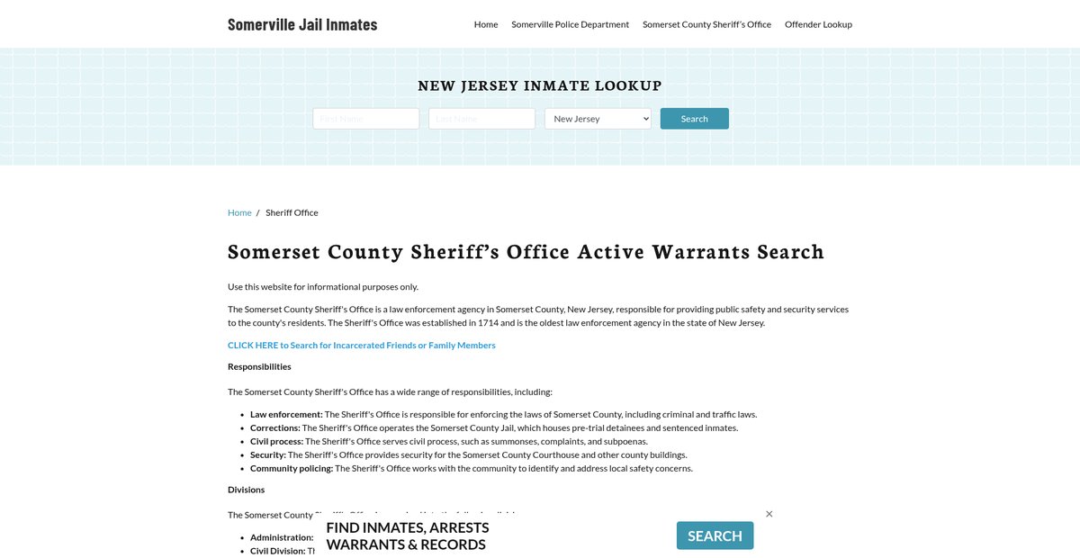 Preview of somervillejail.org