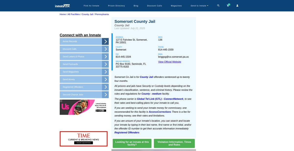 Preview of inmateaid.com