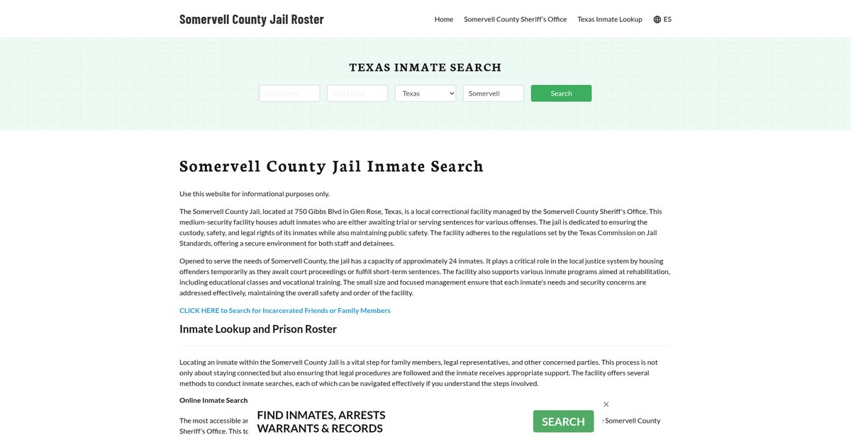 Preview of somervellcountyjail.org