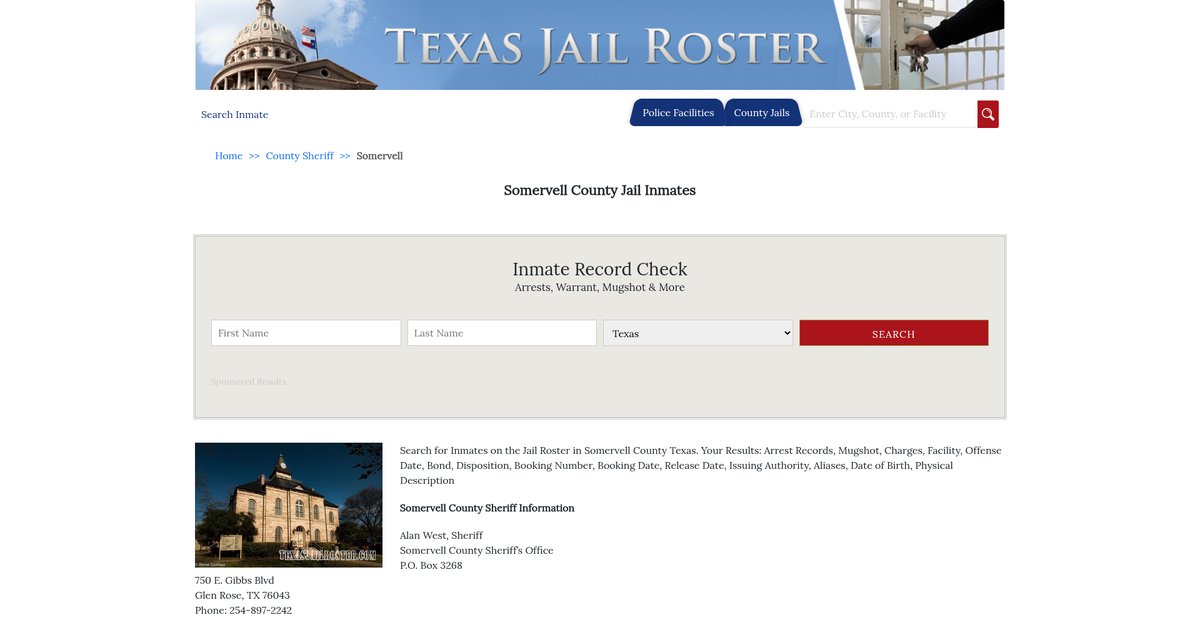 Preview of texasjailroster.com